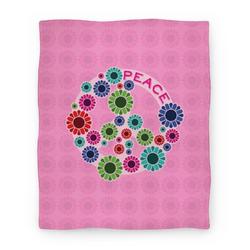 Movie Anime Floral Peace Sign Premium Fleece Sherpa Blanket Perfect And Unique Gifts For Family On Christmas