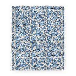 Movie Anime Floral Penis Pattern Blue Premium Fleece Sherpa Blanket Perfect Gifts For Family On Christmas