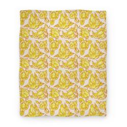Movie Anime Floral Penis Pattern Yellow Premium Fleece Sherpa Blanket Perfect Gifts For Family On Christmas