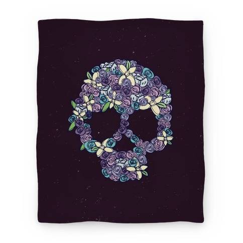 Movie Anime Floral Skull Premium Fleece Sherpa Blanket Perfect And Unique Gifts For Family On Christmas