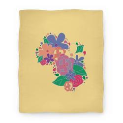 Movie Anime Flower Garden (Yellow) Premium Fleece Sherpa Blanket Perfect Gifts For Family On Christmas