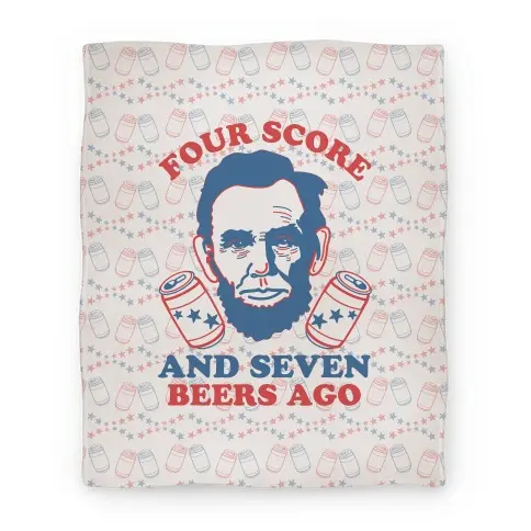 Movie Anime Four Score and Seven Beers Ago Premium Fleece Sherpa Blanket Perfect Gifts For Family On Christmas