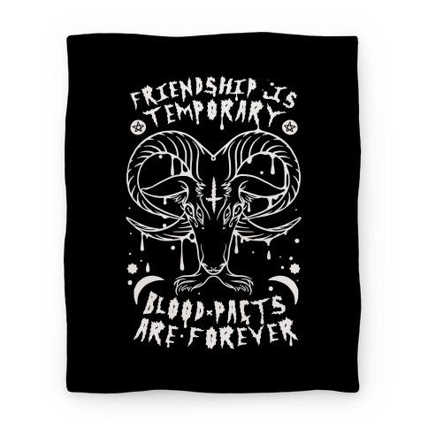 Movie Anime Friendship is Temporary Blood Pacts Are Forever Premium Fleece Sherpa Blanket Perfect Gifts For Family On Christmas