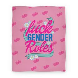 Movie Anime F*** Gender Roles Premium Fleece Sherpa Blanket Perfect And Unique Gifts For Family On Christmas