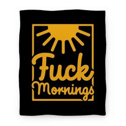 Movie Anime F*** Mornings Premium Fleece Sherpa Blanket Perfect And Unique Gifts For Family On Christmas