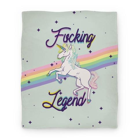 Movie Anime F***ing Legend (Unicorn) Premium Fleece Sherpa Blanket Perfect Gifts For Family On Christmas