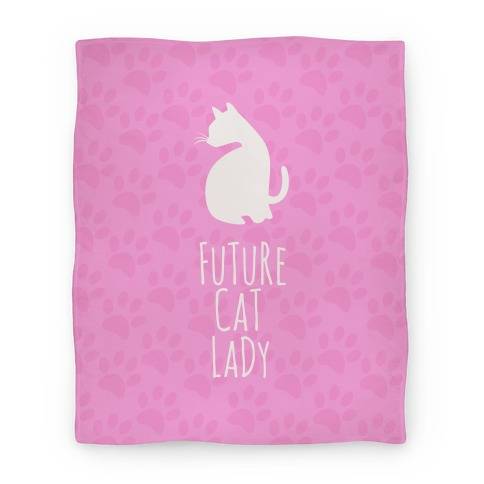 Movie Anime Future Cat Lady Premium Fleece Sherpa Blanket Perfect And Unique Gifts For Family On Christmas