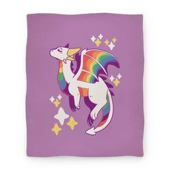 Movie Anime Gay Pride Dragon Premium Fleece Sherpa Blanket Perfect And Unique Gifts For Family On Christmas