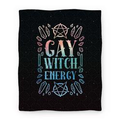 Movie Anime Gay Witch Energy Premium Fleece Sherpa Blanket Perfect And Unique Gifts For Family On Christmas
