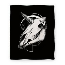 Movie Anime Geometric Occult Unicorn Skull Premium Fleece Sherpa Blanket Perfect Gifts For Family On Christmas