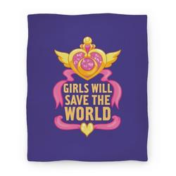 Movie Anime Girls Will Save The World Premium Fleece Sherpa Blanket Perfect Gifts For Family On Christmas