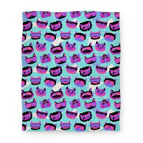 Movie Anime Gnarly Snowboard Cats Premium Fleece Sherpa Blanket Perfect And Unique Gifts For Family On Christmas