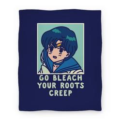 Movie Anime Go Bleach Your Roots Creep Sailor Mercury Premium Fleece Sherpa Blanket Perfect Gifts For Family On Christmas