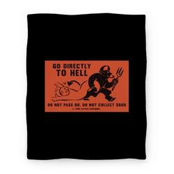 Movie Anime Go Directly To Hell Premium Fleece Sherpa Blanket Perfect And Unique Gifts For Family On Christmas