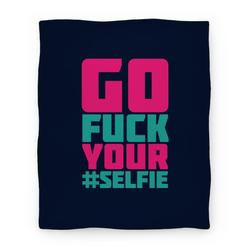 Movie Anime Go F*** Your Selfie Premium Fleece Sherpa Blanket Perfect And Unique Gifts For Family On Christmas