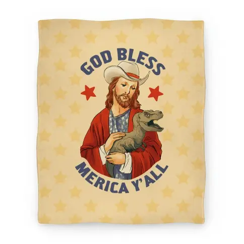 Movie Anime God Bless Merica Y'all Premium Fleece Sherpa Blanket Perfect Gifts For Family On Christmas