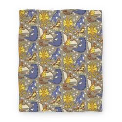 Movie Anime Godzilla and Friends Pattern Premium Fleece Sherpa Blanket Perfect Gifts For Family On Christmas