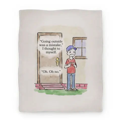 Movie Anime Going Outside Was A Mistake Premium Fleece Sherpa Blanket Perfect Gifts For Family On Christmas