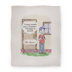 Movie Anime Going Outside Was A Mistake Premium Fleece Sherpa Blanket Perfect Gifts For Family On Christmas
