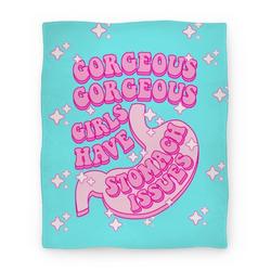 Movie Anime Gorgeous Gorgeous Girls Have Stomach Issues Premium Fleece Sherpa Blanket Perfect Gifts For Family On Christmas