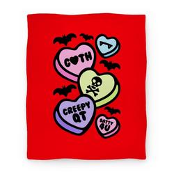 Movie Anime Goth Candy Hearts Premium Fleece Sherpa Blanket Perfect And Unique Gifts For Family On Christmas