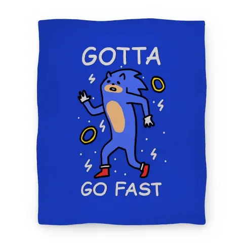 Movie Anime Gotta Go Fast Premium Fleece Sherpa Blanket Perfect And Unique Gifts For Family On Christmas