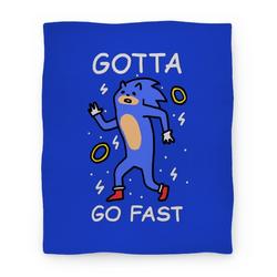 Movie Anime Gotta Go Fast Premium Fleece Sherpa Blanket Perfect And Unique Gifts For Family On Christmas