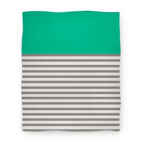 Movie Anime Green Color Block Stripe Premium Fleece Sherpa Blanket Perfect Gifts For Family On Christmas