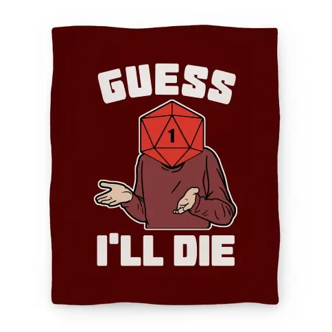 Movie Anime Guess I'll Die d20 Premium Fleece Sherpa Blanket Perfect And Unique Gifts For Family On Christmas