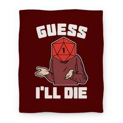 Movie Anime Guess I'll Die d20 Premium Fleece Sherpa Blanket Perfect And Unique Gifts For Family On Christmas