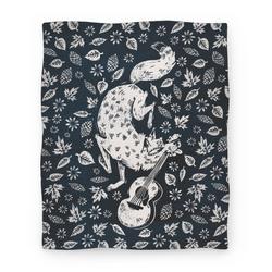 Movie Anime Guitar Wolf Premium Fleece Sherpa Blanket Perfect And Unique Gifts For Family On Christmas