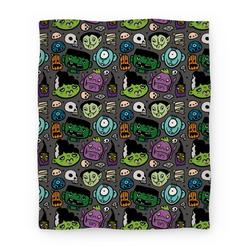 Movie Anime Halloween Faces Premium Fleece Sherpa Blanket Perfect And Unique Gifts For Family On Christmas