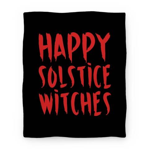 Movie Anime Happy Solstice Witches Parody Premium Fleece Sherpa Blanket Perfect Gifts For Family On Christmas