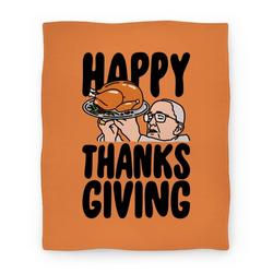 Movie Anime Happy Thanksgiving Pope Meme Premium Fleece Sherpa Blanket Perfect Gifts For Family On Christmas