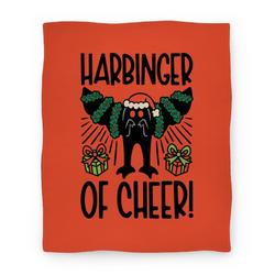Movie Anime Harbinger of Cheer Mothman Parody Premium Fleece Sherpa Blanket Perfect Gifts For Family On Christmas