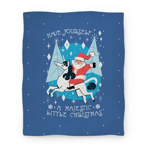 Movie Anime Have Yourself A Majestic Little Christmas Premium Fleece Sherpa Blanket Perfect Gifts For Family On Christmas