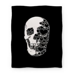 Movie Anime Heart Skull Premium Fleece Sherpa Blanket Perfect And Unique Gifts For Family On Christmas