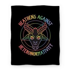 Movie Anime Heathens Against Heteronormativity Premium Fleece Sherpa Blanket Perfect Gifts For Family On Christmas