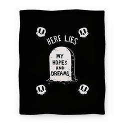 Movie Anime Here Lies My Hopes And Dreams Premium Fleece Sherpa Blanket Perfect Gifts For Family On Christmas