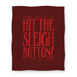 Movie Anime Hit The Sleigh Button Parody Premium Fleece Sherpa Blanket Perfect Gifts For Family On Christmas