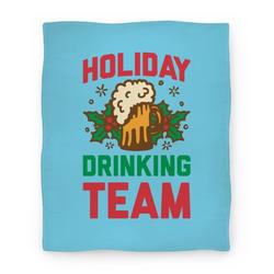 Movie Anime Holiday Drinking Team Premium Fleece Sherpa Blanket Perfect And Unique Gifts For Family On Christmas