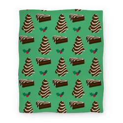 Movie Anime Holiday Tree Cake Pattern (Chocolate) Premium Fleece Sherpa Blanket Perfect Gifts For Family On Christmas