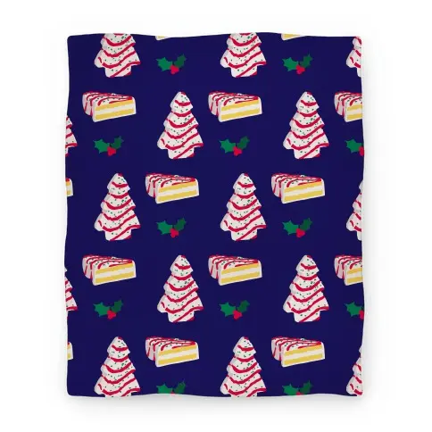 Movie Anime Holiday Tree Cake Pattern Premium Fleece Sherpa Blanket Perfect Gifts For Family On Christmas