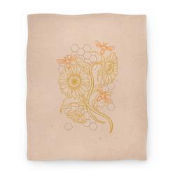 Movie Anime Honeybees & Sunflowers Premium Fleece Sherpa Blanket Perfect Gifts For Family On Christmas