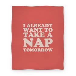Movie Anime I Already Want To Take A Nap Tomorrow Premium Fleece Sherpa Blanket Perfect Gifts For Family On Christmas