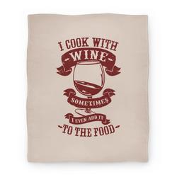 Movie Anime I Cook With Wine Sometimes I Even Add it to the Food Premium Fleece Sherpa Blanket Perfect Gifts For Family Christmas