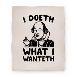 Movie Anime I Doeth What I Wanteth Premium Fleece Sherpa Blanket Perfect Gifts For Family On Christmas