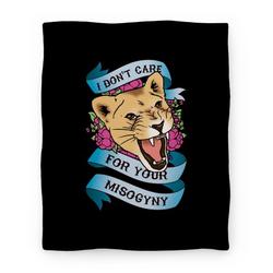 Movie Anime I Don't Care For Your Misogyny Premium Fleece Sherpa Blanket Perfect Gifts For Family On Christmas