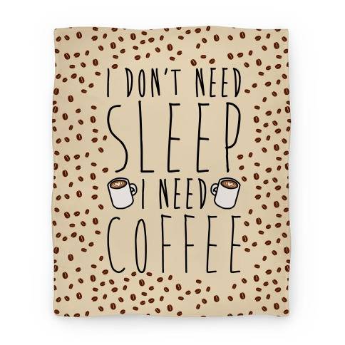 Movie Anime I Don't Need Sleep I Need Coffee Premium Fleece Sherpa Blanket Perfect Gifts For Family On Christmas