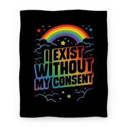 Movie Anime I Exist Without My Consent Premium Fleece Sherpa Blanket Perfect Gifts For Family On Christmas